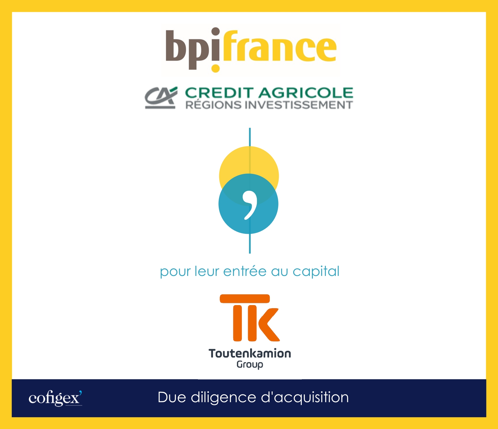 BPIFRANCE & CREDIT AGRICOLE REGIONS INVESTISSEMENT (CARVEST) - TOUTENKAMION